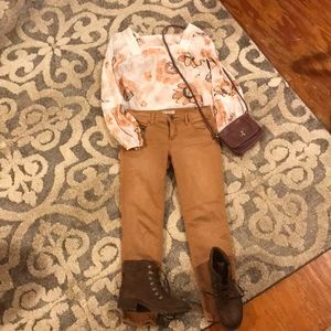 Tan free people pants sz 26